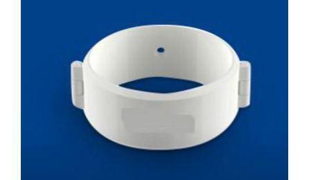 Foto do insumo SINAPI 12615 — ABRACADEIRA PVC, PARA CALHA PLUVIAL, DIAMETRO ENTRE *80 E 100* MM, PARA DRENAGEM