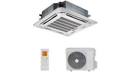 AR-CONDICIONADO SPLIT ON/OFF, CASSETE (TETO), FRIO 4 VIAS 36000 BTUS/H, CLASSIFICACAO ENERGETICA C - SELO PROCEL, GAS HFC, CONTROLE S/ FIO