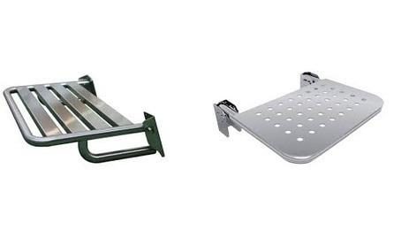 BANCO ARTICULADO PARA BANHO, EM ACO INOX POLIDO, 70* CM X 45* CM