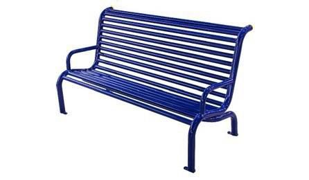 BANCO COM ENCOSTO, 1,60M* DE COMPRIMENTO, EM TUBO DE ACO CARBONO E PINTURA NO PROCESSO ELETROSTATICO - PARA ACADEMIA AO AR LIVRE / ACADEMIA DA TERCEIRA IDADE - ATI