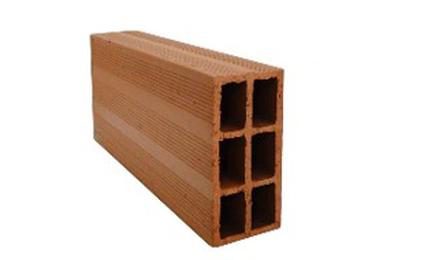 Foto do insumo SINAPI 44457 — BLOCO CERAMICO / TIJOLO VAZADO PARA ALVENARIA DE VEDACAO, 6 FUROS NA HORIZONTAL 