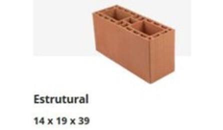Foto do insumo SINAPI 34588 — BLOCO ESTRUTURAL CERAMICO DE 14 X 19 X 39 CM (L X A X C) E 6,0 MPA