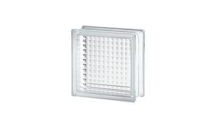 Foto do insumo SINAPI 716 — BLOCO / TIJOLO DE VIDRO INCOLOR, XADREZ, *20 X 20 X 10* CM (A X L X E)