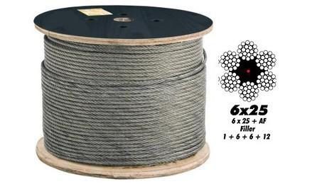 Foto do insumo SINAPI 41953 — CABO DE ACO GALVANIZADO, DIAMETRO 12,7 MM (1/2"), COM ALMA DE FIBRA 6 X 25 F