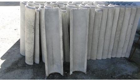 Foto do insumo SINAPI 10543 — CALHA/CANALETA DE CONCRETO SIMPLES, TIPO MEIA CANA, DIAMETRO DE 50 CM, PARA AGUA