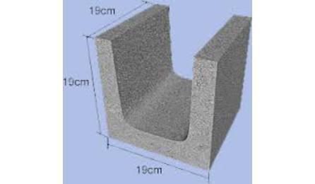 Foto do insumo SINAPI 660 — CANALETA DE CONCRETO 19 X 19 X 19 CM (CLASSE C - NBR 6136)