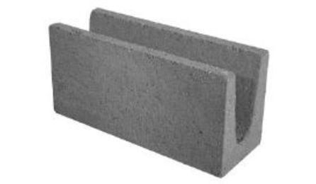 Foto do insumo SINAPI 38597 — CANALETA DE CONCRETO ESTRUTURAL 14 X 19 X 39 CM, FBK 4,5 MPA (NBR 6136)