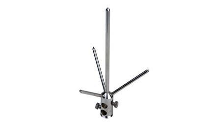 Foto do insumo SINAPI 41412 — CAPTOR FRANKLIN (4 PONTAS), EM LATAO CROMADO, H = 350 MM, DUAS DESCIDAS