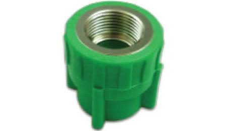 Foto do insumo SINAPI 38999 — CONECTOR / ADAPTADOR F/F, COM INSERTO METALICO, PPR, DN 32 MM X 3/4", PARA AGUA 