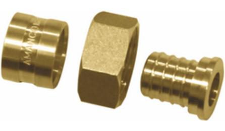 Foto do insumo SINAPI 38854 — CONECTOR/ADAPTADOR MOVEL, ROSCA FEMEA, METALICA, COM ANEL DESLIZANTE, DN 16 MM X