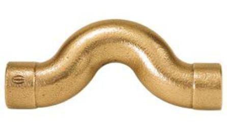 CURVA DE TRANSPOSICAO BRONZE/LATAO SEM ANEL DE SOLDA, BOLSA X BOLSA, 22 MM