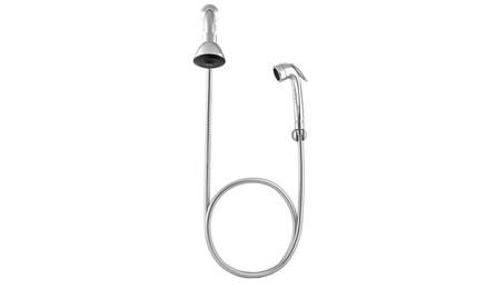 Foto do insumo SINAPI 38190 — DUCHA / CHUVEIRO METALICO, DE PAREDE, ARTICULAVEL, COM DESVIADOR E DUCHA MANUAL