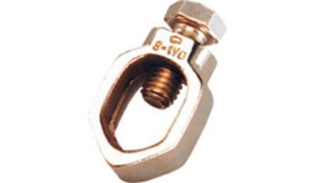 Foto do insumo SINAPI 415 — GRAMPO METALICO TIPO OLHAL PARA HASTE DE ATERRAMENTO DE 1", CONDUTOR DE *10* A 5