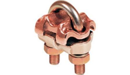 Foto do insumo SINAPI 38056 — GRAMPO METALICO TIPO U PARA HASTE DE ATERRAMENTO DE ATE 5/8", CONDUTOR DE 10 A 2