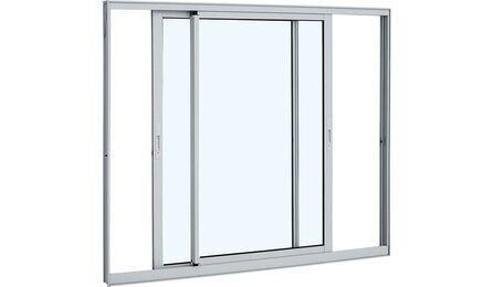 Foto do insumo SINAPI 34367 — JANELA DE CORRER, EM ALUMINIO PERFIL 25, 100 X 150 CM (A X L), 2 FLS MOVEIS, SEM