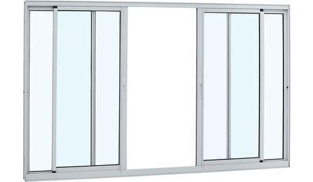 Foto do insumo SINAPI 36897 — JANELA DE CORRER, EM ALUMINIO PERFIL 25, 100 X 150 CM (A X L), 4 FLS MOVEIS, SEM