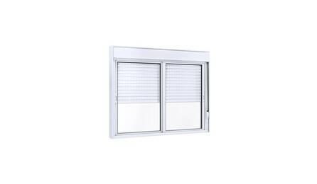 Foto do insumo SINAPI 44053 — JANELA INTEGRADA VENEZIANA EM ALUMINIO PERFIL 25, 120 X 120 CM (A X L), 2 FLS (2