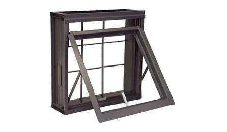 JANELA MAXIM-AR, ACO GALVANIZADO PINT. ANTICORROSIVA, COM BATENTE/REQUADRO DE 6 A 14 CM, SEM VIDRO, COM GRADE, 1 FL, 60 X 80 CM (A X L)