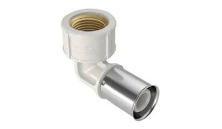 Foto do insumo SINAPI 39306 — JOELHO/COTOVELO 90 GRAUS, ROSCA FEMEA TERMINAL, PLASTICO, PARA CONEXAO COM CRIMP