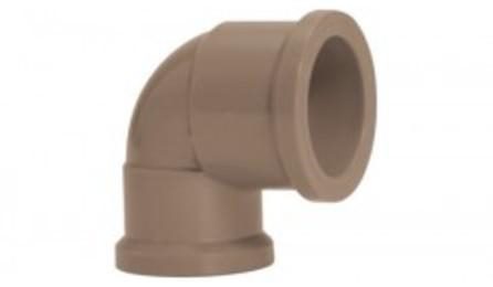 Foto do insumo SINAPI 3533 — JOELHO DE REDUCAO, PVC SOLDAVEL, 90 GRAUS, 25 MM X 20 MM, COR MARROM, PARA AGUA 