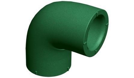 JOELHO PPR, 90 GRAUS, SOLDAVEL, F/F, DN 40 MM, PARA AGUA QUENTE PREDIAL