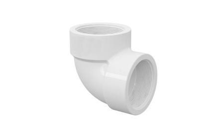 Foto do insumo SINAPI 3510 — JOELHO PVC, 90 GRAUS, ROSCAVEL, 1 1/4", COR BRANCA, AGUA FRIA PREDIAL