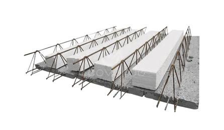 LAJE EM PAINEL TRELICADO L=25, COM ENCHIMENTO EM POLIESTIRENO EXPANDIDO (EPS) H5, PTN-12, TRELICA DE 8 CM, PARA PISO, UNIDIRECIONAL, SOBRECARGA DE 350 KGF/M2, VAO ATE 4,5 M, EXCLUSO CONCRETO (SEM COLOCACAO)