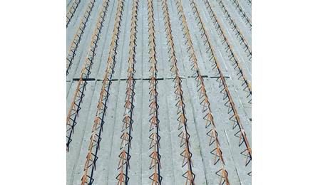 LAJE EM PAINEL TRELICADO MACICO L=25 CM, PTM-*25*, COM TRELICA DE 20 CM, PARA PISO, UNIDIRECIONAL, SOBRECARGA DE 350 KGF/M2, VAO ATE 9,0 M, EXCLUSO CONCRETO (SEM COLOCACAO)