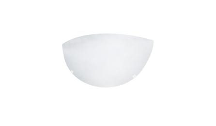 LUMINARIA ARANDELA TIPO MEIA-LUA COM VIDRO FOSCO *30 X 15* CM, PARA 1 LAMPADA, BASE E27, POTENCIA MAXIMA 40/60 W (NAO INCLUI LAMPADA)