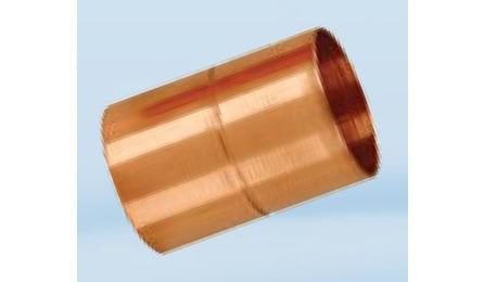 LUVA DE COBRE SEM ANEL DE SOLDA, BOLSA X BOLSA, 22 MM