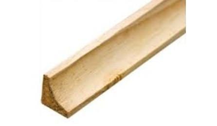 MEIA CANA DE MADEIRA PINUS OU EQUIVALENTE DA REGIAO, ACABAMENTO PARA FORRO PAULISTA, *2,5 X 2,5* CM