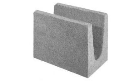 Foto do insumo SINAPI 38595 — MEIA CANALETA DE CONCRETO ESTRUTURAL 14 X 19 X 19 CM, FBK 4,5 MPA (NBR 6136)