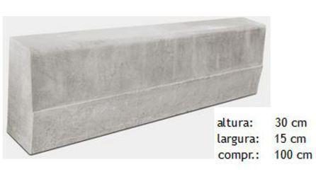 Foto do insumo SINAPI 4062 — MEIO-FIO OU GUIA DE CONCRETO, PRE-MOLDADO, COMP 1 M, *30 X 15* CM (H X L)