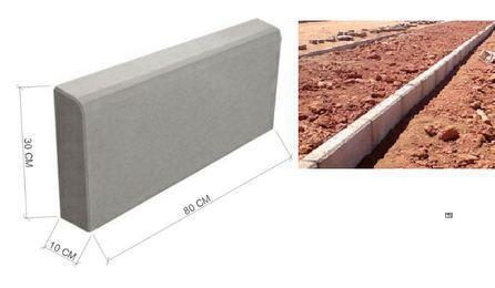 Foto do insumo SINAPI 41683 — MEIO-FIO OU GUIA DE CONCRETO PRE MOLDADO, COMP 80 CM, *30 X 10/10* (H X L1/L2)