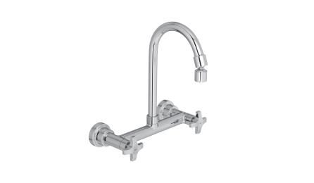 Foto do insumo SINAPI 11771 — MISTURADOR DE PAREDE, DE METAL CROMADO, PARA COZINHA, BICA ALTA MOVEL, COM AREJA