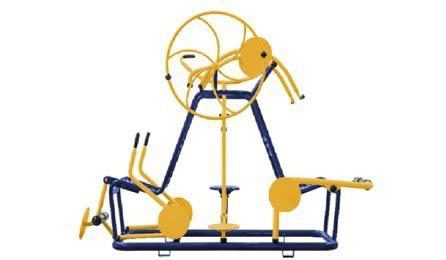 MULTIEXERCITADOR COM SEIS FUNCOES, EM TUBO DE ACO CARBONO, PINTURA NO PROCESSO ELETROSTATICO - EQUIPAMENTO DE GINASTICA PARA ACADEMIA AO AR LIVRE / ACADEMIA DA TERCEIRA IDADE - ATI