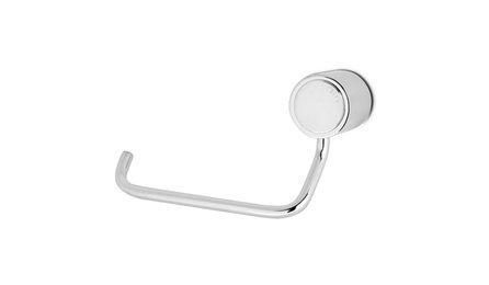 PAPELEIRA DE PAREDE EM METAL CROMADO SEM TAMPA