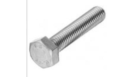 PARAFUSO, ASTM A307 - GRAU A, SEXTAVADO, ZINCADO, DIAMETRO 3/8" (9,52 MM), COMPRIMENTO 1" (25,4 MM)