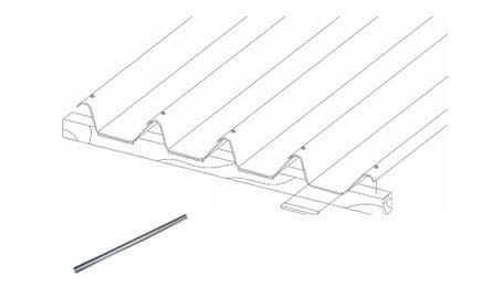 Foto do insumo SINAPI 11091 — PINGADEIRA PLASTICA PARA TELHA DE FIBROCIMENTO CANALETE 49/KALHETA OU CANALETE 9