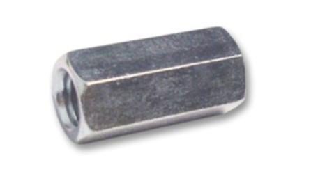 Foto do insumo SINAPI 14148 — PORCA UNIAO/JUNCAO ZINCADA SEXTAVADA 1/4", CHAVE 7/16", COMPRIMENTO = 25 MM