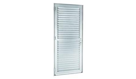 Foto do insumo SINAPI 39025 — PORTA DE ABRIR, TIPO VENEZIANA, EM ALUMINIO, ACABAMENTO ANODIZADO NATURAL, 90 CM