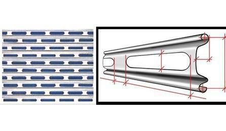 Foto do insumo SINAPI 4943 — PORTA DE ENROLAR MANUAL COMPLETA, PERFIL MEIA CANA VAZADA TIJOLINHO, EM ACO GALV