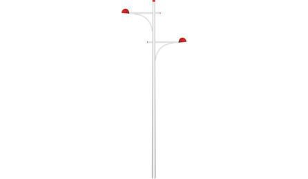 POSTE DECORATIVO PARA JARDIM EM ACO TUBULAR, SEM LUMINARIA, H = *2,5* M