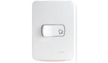 Foto do insumo SINAPI 38066 — PULSADOR CAMPAINHA 10A, 250V, CONJUNTO MONTADO PARA EMBUTIR 4" X 2" (PLACA + SUP