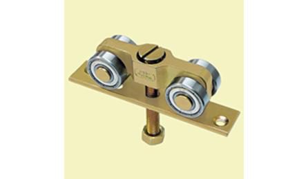 Foto do insumo SINAPI 38179 — ROLDANA CONCAVA DUPLA, 4 RODAS, PARA PORTA DE CORRER, EM ZAMAC COM CHAPA DE ACO,