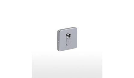 Foto do insumo SINAPI 11578 — ROSETA QUADRADA, SEM FUROS, EM ACO INOX POLIDO, LARGURA APROXIMADA DE 50 MM, PAR