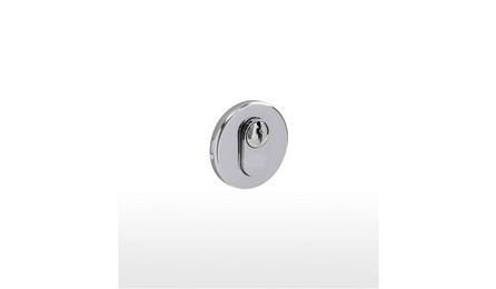 Foto do insumo SINAPI 11577 — ROSETA REDONDA DE SOBREPOR, SEM FUROS, EM ACO INOX POLIDO, DIAMETRO APROXIMADO D