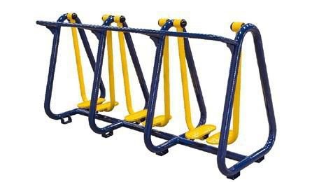 Foto do insumo SINAPI 42433 — SIMULADOR DE CAMINHADA TRIPLO, EM TUBO DE ACO CARBONO, PINTURA NO PROCESSO ELETR