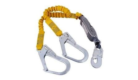 Foto do insumo SINAPI 36153 — TALABARTE DE SEGURANCA, 2 MOSQUETOES TRAVA DUPLA *53* MM DE ABERTURA, COM ABSORV