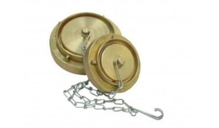 TAMPAO COM CORRENTE, EM LATAO, ENGATE RAPIDO 2 1/2", PARA INSTALACAO PREDIAL DE COMBATE A INCENDIO